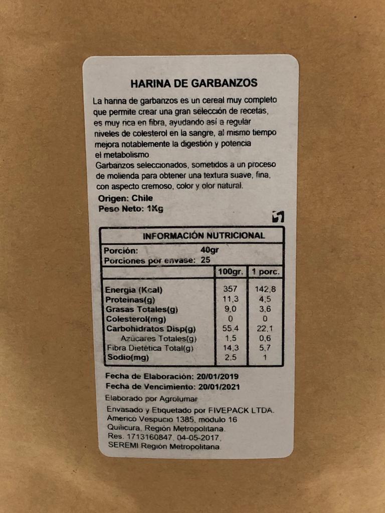 Harina De Garbanzos (Kg) Pehuén Alimentos Harina De Garbanzos (Kg) Pehuén Alimentos