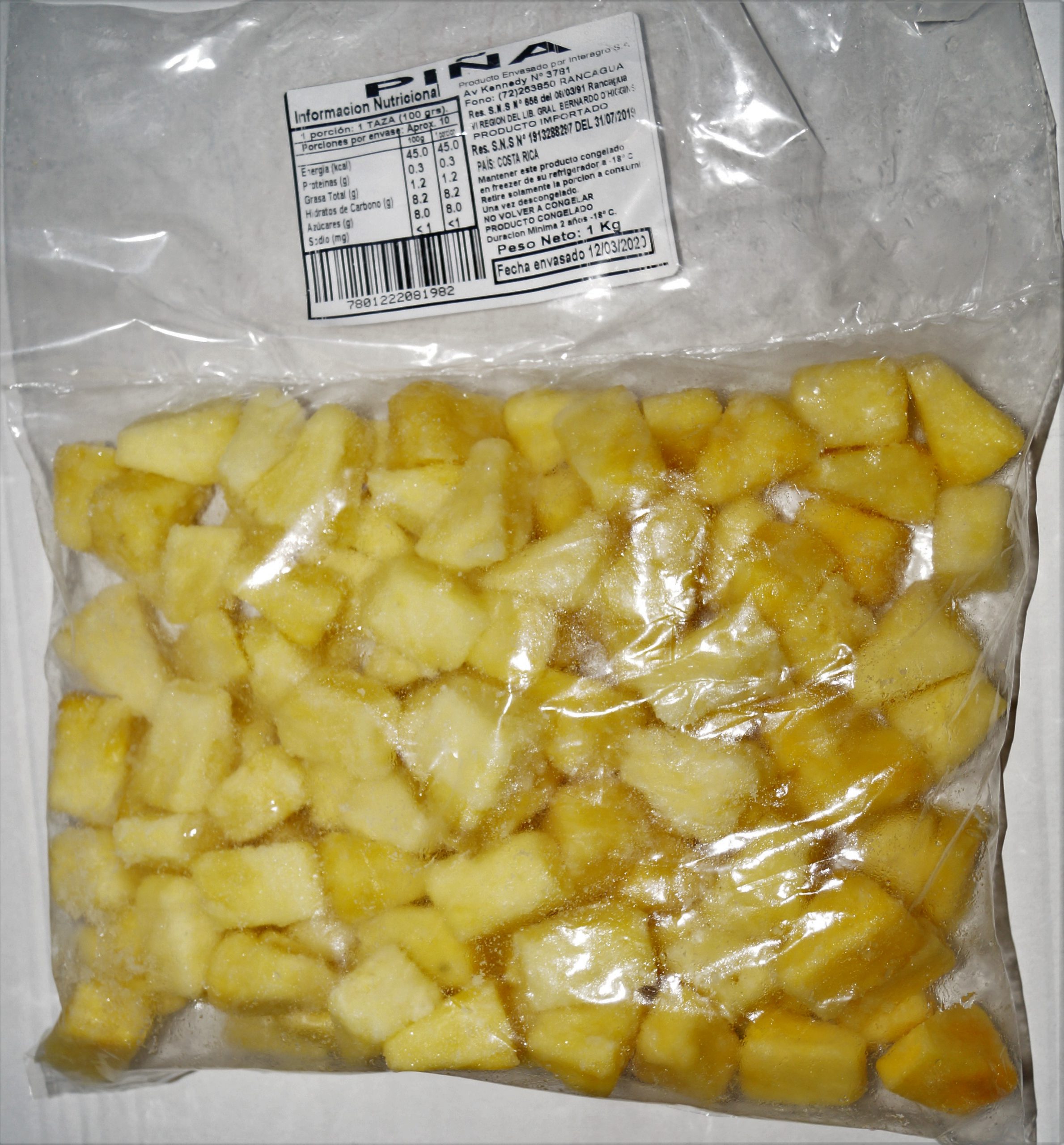 Piña Congelada (kg) - Pehuén Alimentos