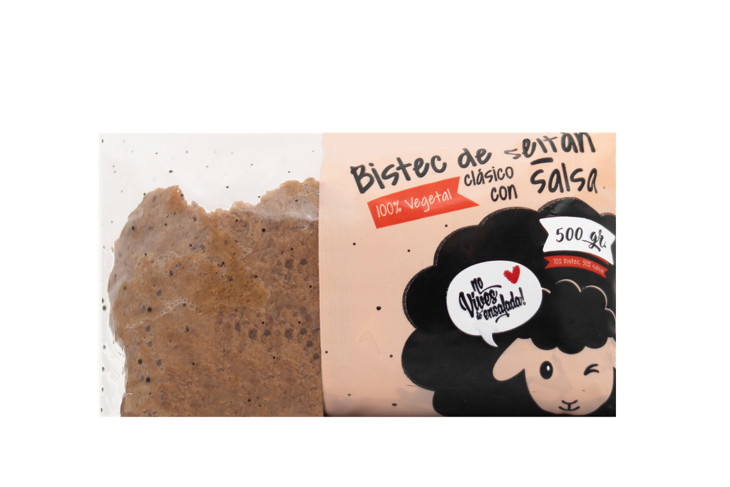 Bistec vegetal con salsa no vives de ensalada (500 gr)