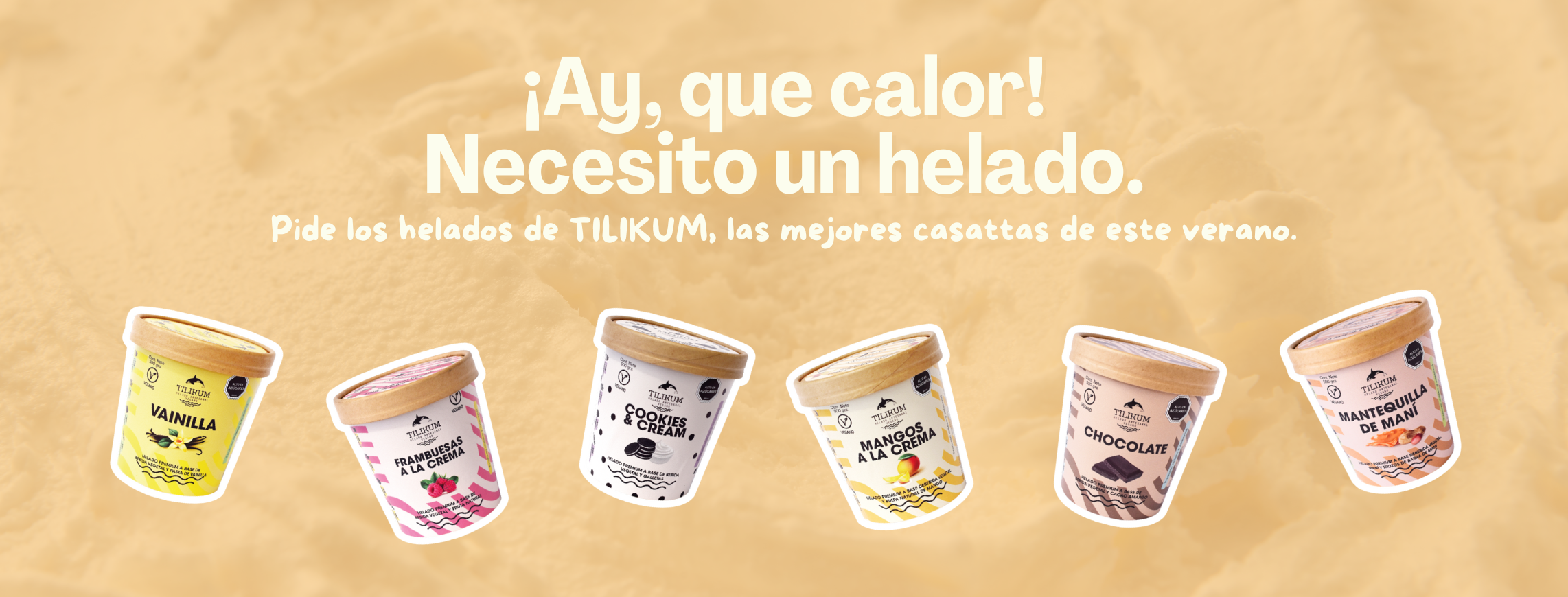 helados artesanales a domicilio tilikum sabores diferentes lúcuma manjar, chocolate, cookies & cream, mantequilla de mani, frambuesas a la crema, mangos a la crema, y más