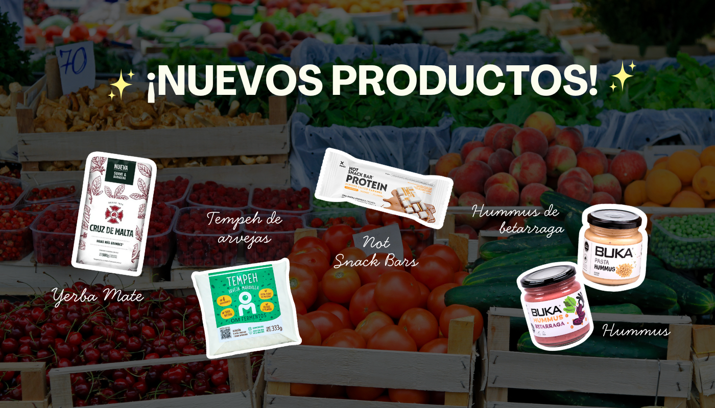 yerba mate, tempeh, tempeh de arvejas, not snack bars,  barritas proteicas not, hummus Buka, hummus de betarraga