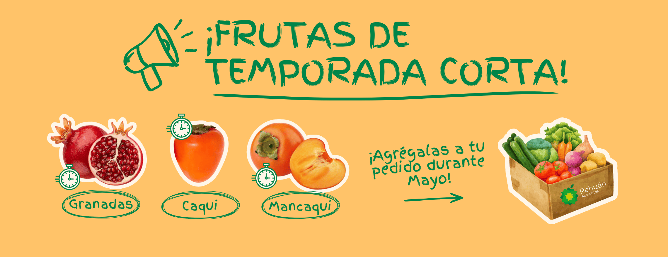 Comenzó el otoño en Pehuén alimentos: manzanas, naranjas, peras
