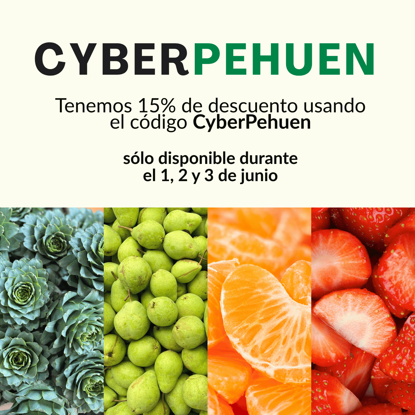 Frutas y verduras cyber day
