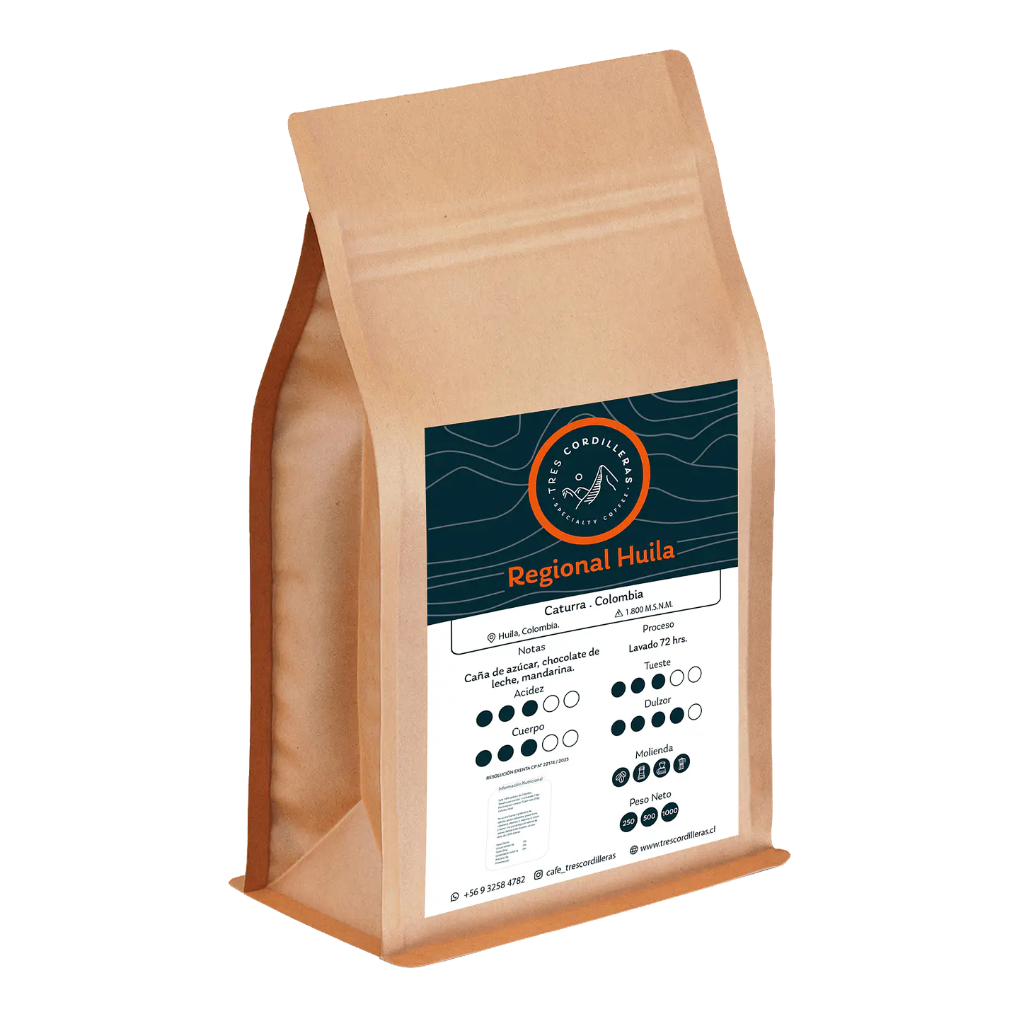 Café En Grano Regional Huila — Caturra · Colombia - Tres Cordilleras (250 gr)