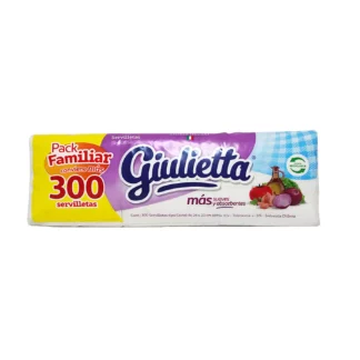 Servilletas De Papel Giulietta 24x24cm (300 uni)