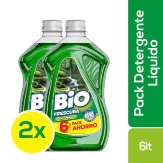 Pack 2 Detergentes Líquidos Bio Frescura Bosque Nativo (6 lt)