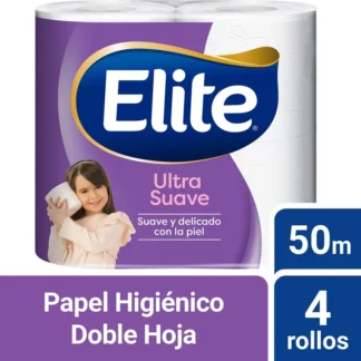 Papel Higiénico Elite Doble Hoja Ultra 50 m (4 uni)
