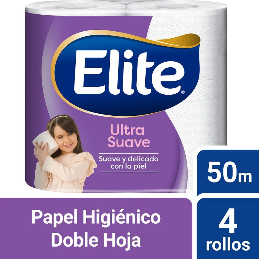 Papel Higiénico Elite Doble Hoja Ultra 50 m (4 uni)